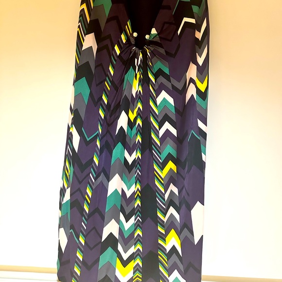 AUTHENTIC M by MISSONI SIZE MEDIUM BEAUTIFUL GEOMETRIC MINI-DRESS/TUNIC - Picture 2 of 7
